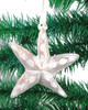 Carved Wooden Whitewashed Coastal Starfish Ornaments Set of 3