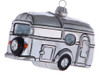 Travel Trailer RV Camper Campground Glass Holiday Christmas Ornament