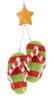 Flip Flops and Starfish Ceramic Christmas Holiday Ornament Cape Shore