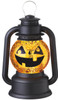 Lighted Shimmer Halloween Pumpkin Jack O Lantern 9.5 Inch Tabletop