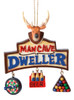 Kurt Adler Man Cave Dweller Deer Head Darts 6 Pack of Beer Pool Ornament