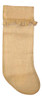 Jute Burlap Ruffled Country Christmas Holiday 22 Inch Stocking