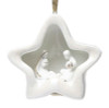 Star Dome With Holy Nativity Christmas Tree Ornament Porcelain