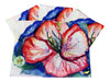 Red Hibiscus Flower 17 Inch Kitchen Dining Room Placemats Set of 4 Betsy Drake