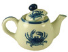 Chesapeake Blue Crab Porcelain Teapot Tea Party Blue and White