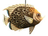 Tropical 3D Fish Christmas Tree Ornament 6 Inches Brown 6ORN22 Resin