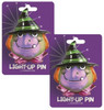 Spooky Fun Lights Up Halloween Witch Pin Set of 2 Midwest CBK