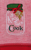 Kiss the Cook Mistletoe Mason Jar Embroidered 28 Inch Kitchen Tea Towel Kay Dee
