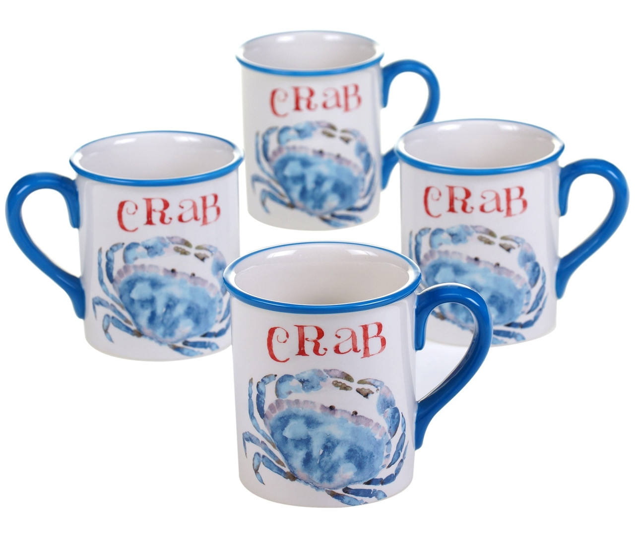 Blue Crab Ceramic Mug  Shore Decor Coastal Home Furnishings