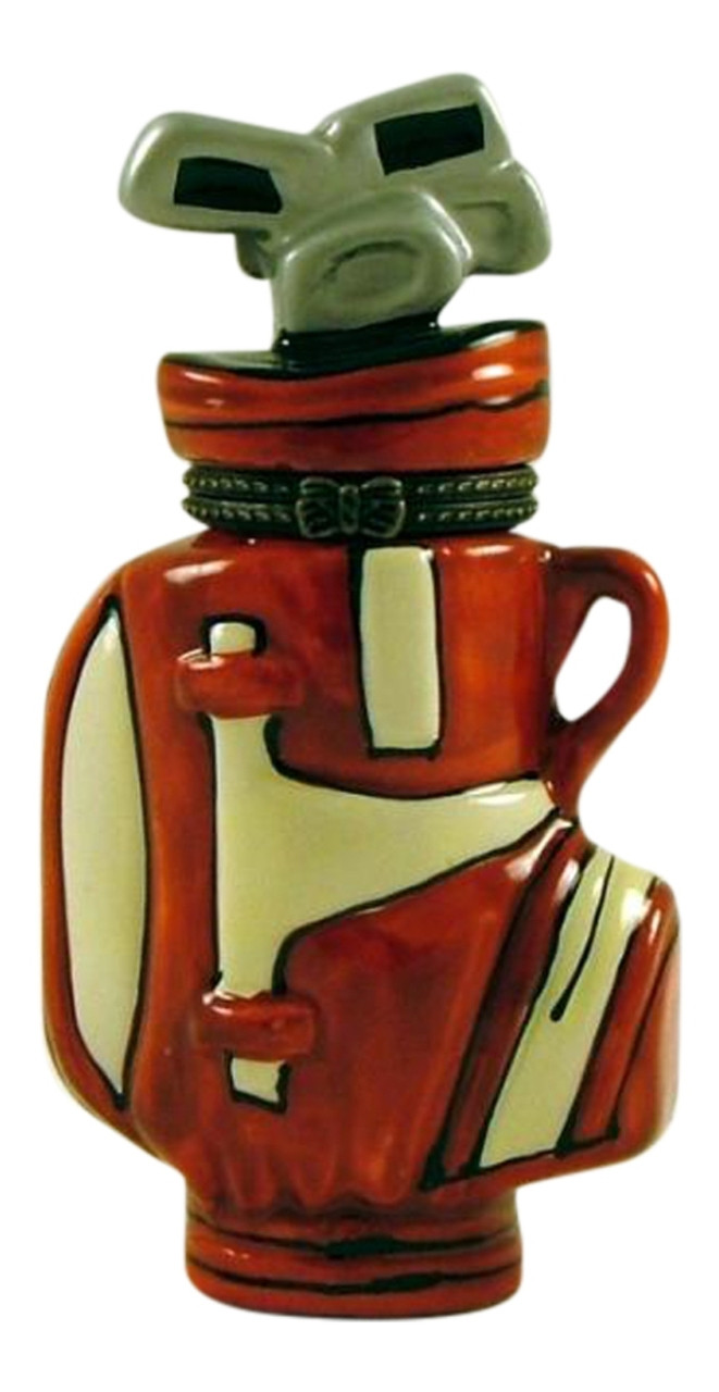 Golf Course Bag Club Putter Hinged Trinket Box Mary B Decorative Art