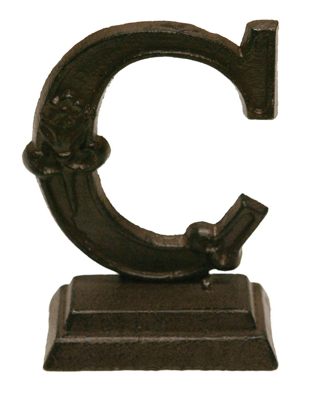Iron Ornate Standing Monogram Letter C Tier Tray Tabletop Figurine 5 ...