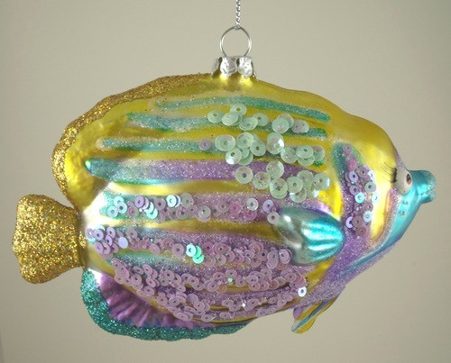 Nautical Tropical Fish Christmas Holiday Tree Ornaments Set of 3 Mary