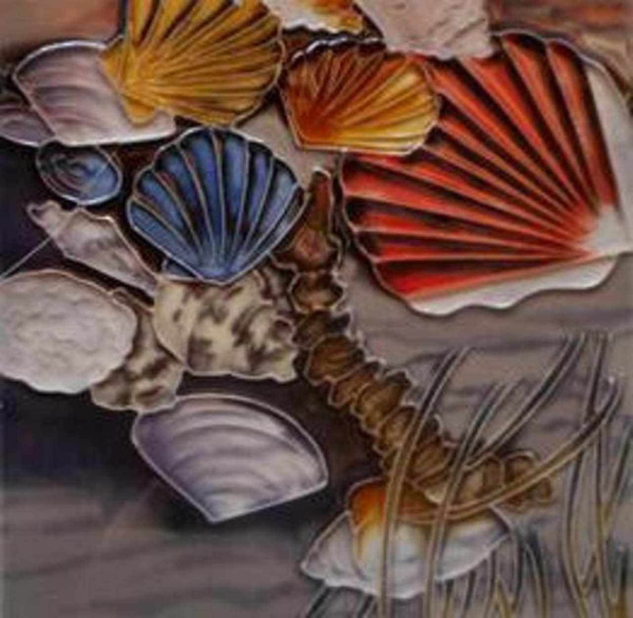 Colors of Sea Shells 6X6 Inch Ceramic Tile - Mary B Decorative Art