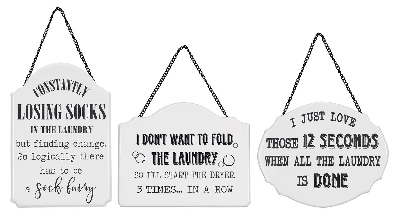Losing Socks Don T Want To Fold Laundry Is Done Wall Signs Set Of