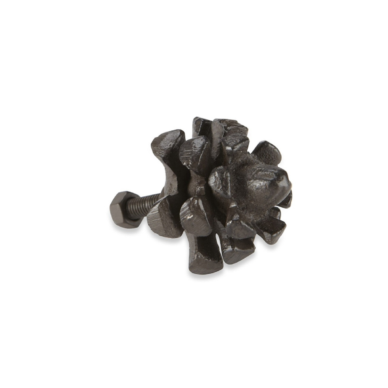 Pinecone Shaped Drawer Pull Knob Cast Iron Brown Mary B