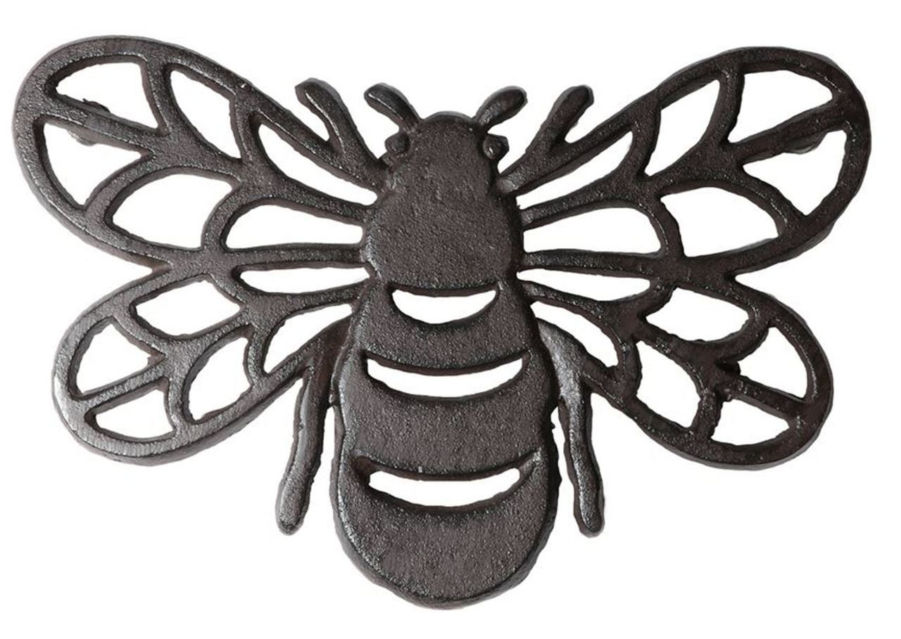 Dennis East Honey Bee Shaped Kitchen Hot Plate Trivet Cast Iron Mary