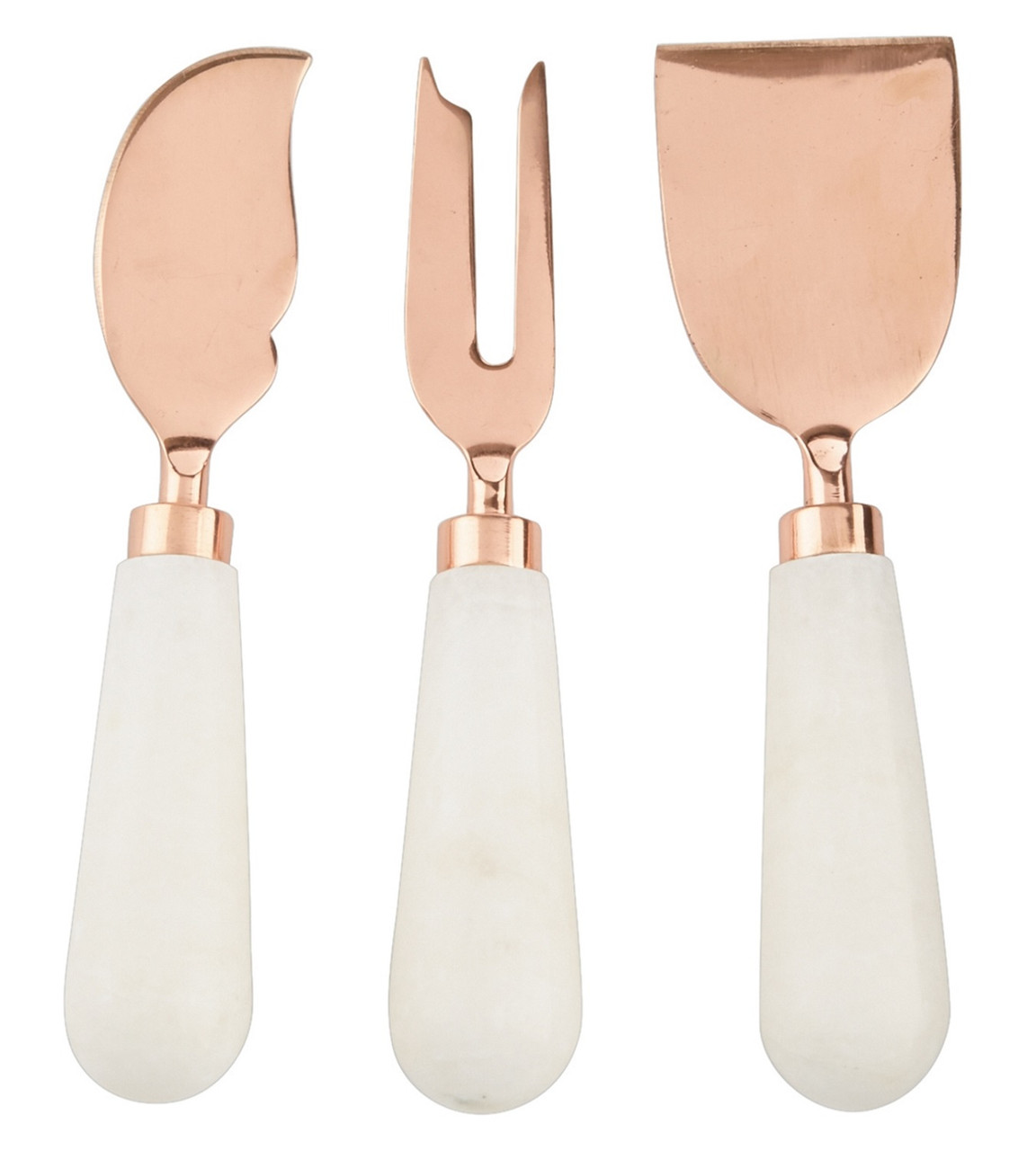 Mud Pie Copper and Marble Cheese Serving Utensils Kitchen Tools Set of 3 Mary B Decorative Art