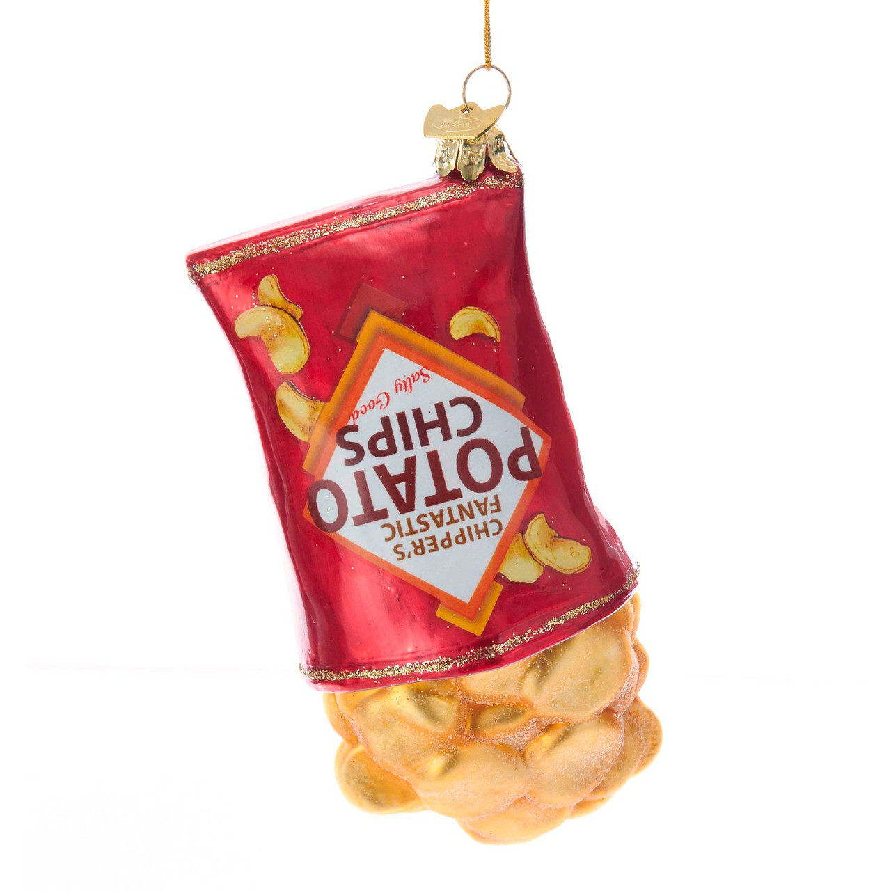 Noble Gems Bag of Potato Chips Christmas Holiday Ornament 5 Inches