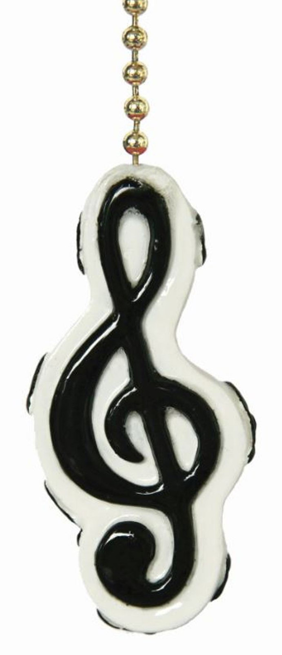 Treble Clef Musical Symbol Ceiling Fan Light Dimensional Pull