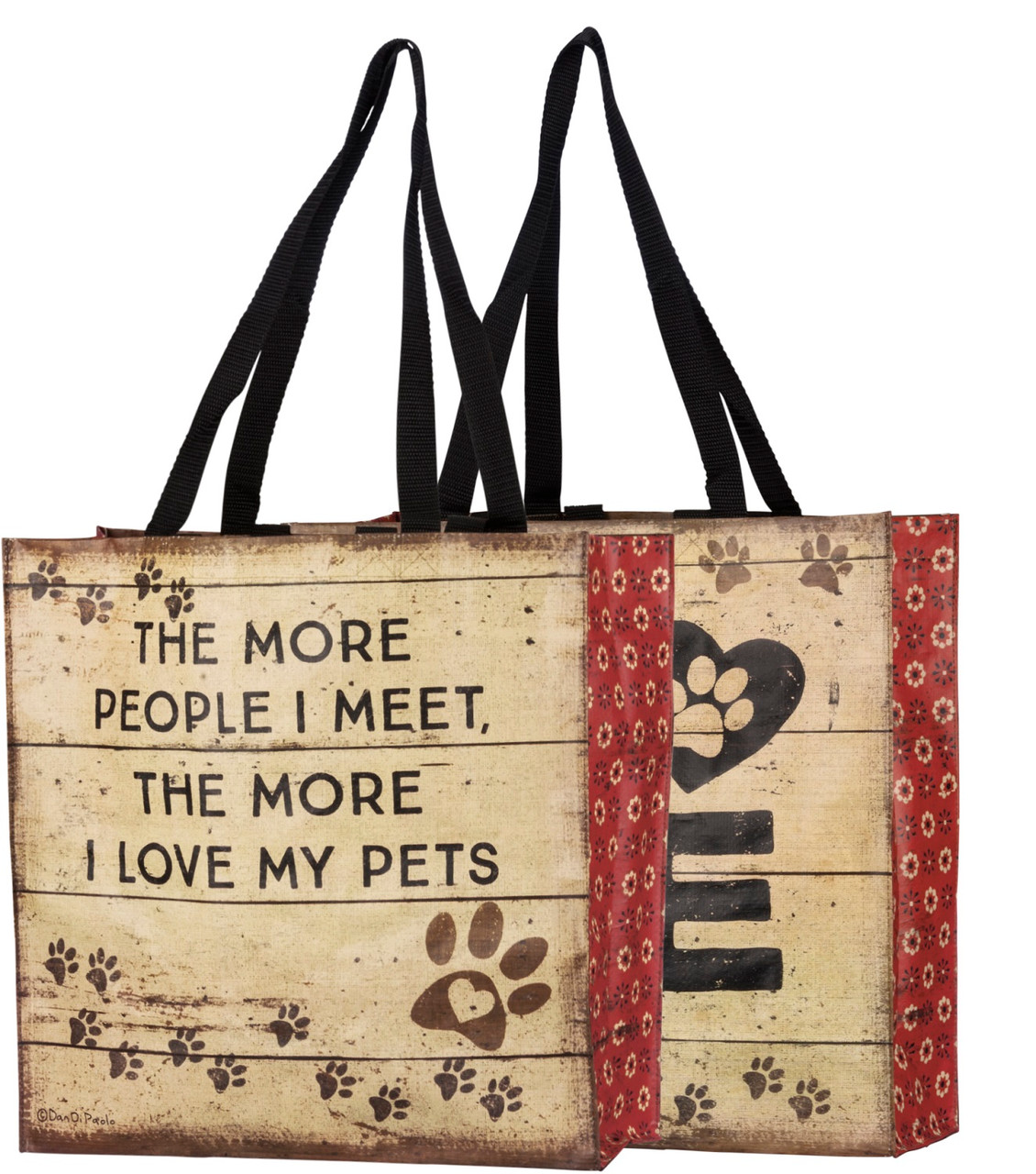 Personalized I Love My Dog Tote Bag