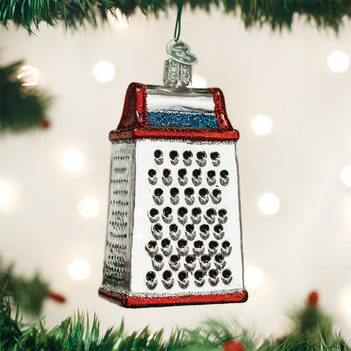 CHEESE GRATER KITCHEN GADGET OLD WORLD CHRISTMAS GLASS COOKING ORNAMENT 32282