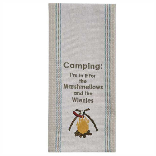 Park Designs Camping In it for the Marshmellows Embroidered Kitchen Dish Towel