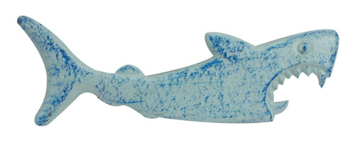 Blue Shark Showing Teeth Bottle Opener Handheld Cast Iron