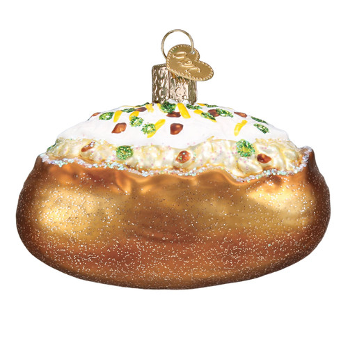 Old World Christmas Loaded Baked Potato Holiday Ornament Glass