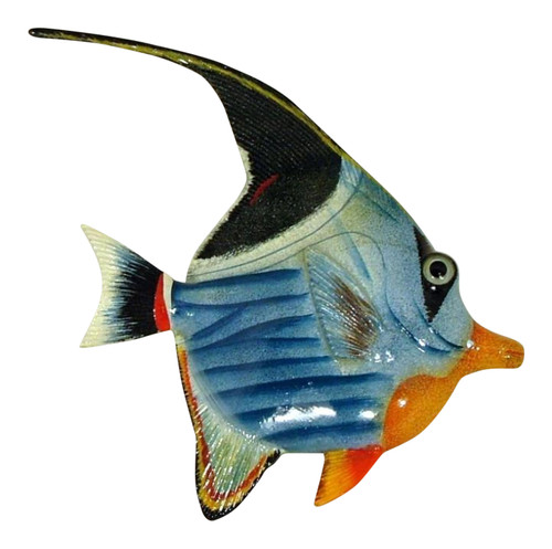 Blue and Orange Fish Wall Decor 12 Inches12ANGW07A Resin