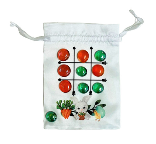 Easter Bunny Basket Filler Gift Tic Tac Toe Game for Kids Handmade