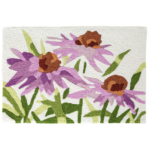 Violet Purple Daisy Garden Beauty 30 x 20 Inches Accent Throw Rug Machine Wash