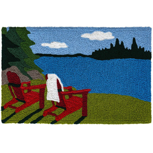 Lake Life Serene Scene 30 X 20 Inch Area Accent Washable Rug