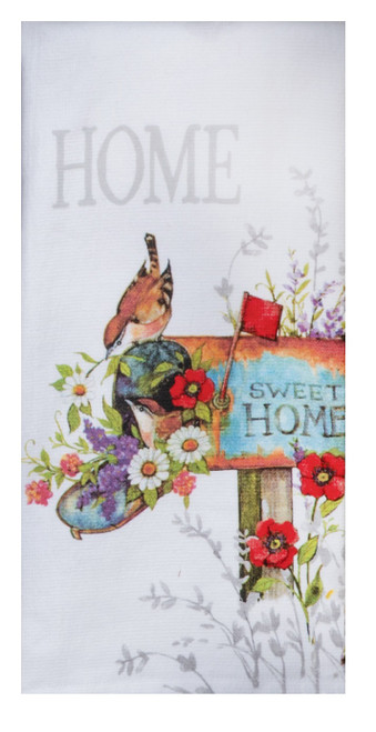 Home Sweet Home Mailbox Daisies Spring Flowers Dual Purpose Terry Kitchen Towel
