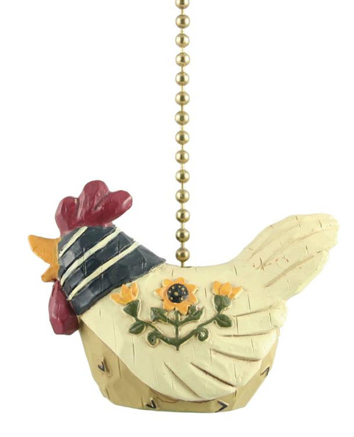 Country Chicken Hen Ceiling Fan Pull Light Pull Chain Mary B