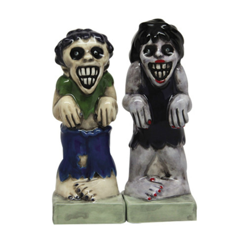 Guy and Girl Zombies Salt and Pepper Shaker Set Mary B Decorative Art