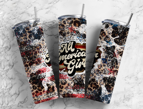 Girly American Flag Tumbler – American Patriot Creations