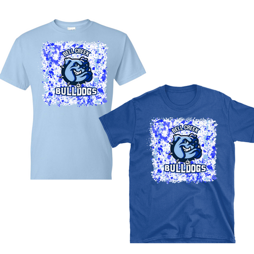 Bell Creek Middle School TShirt Splatter Bulldogs Custom Spirit Wear