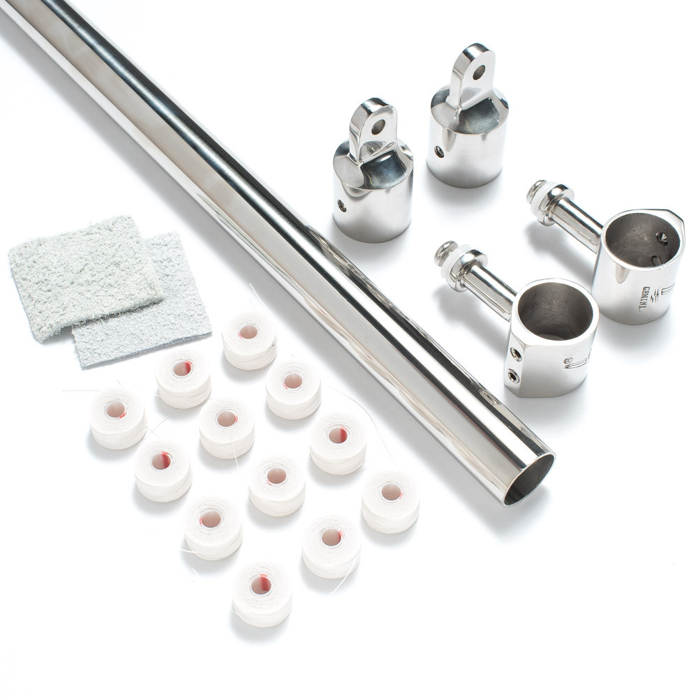 Grab Rail Kit 1" Stainless Steel Tubing With Sliding Side Mounts Sailrite