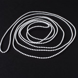 Plastic Ball Chain #10 Continuous Loop White 6'