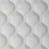 EverSoft™ Pebble Silver Hexagon Stitched Foam Backed Vinyl