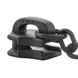 YKK® #5 Black Style I Single Non-Locking Metal Zipper Pull (Metal Chain)