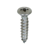 Phillips Oval Head Tapping Screw #10 x 1" (Stainless Steel)