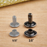 Double-Cap Rivets 3/8" Gunmetal (100 pack)