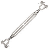 Turnbuckle Jaw & Jaw 1/2" x 12" Adjustment (Stainless Steel)