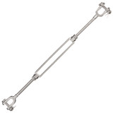 Turnbuckle Jaw & Jaw 1/2" x 12" Adjustment (Stainless Steel)