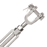 Turnbuckle Jaw & Jaw 1/2" x 12" Adjustment (Stainless Steel)