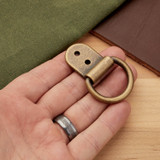Clip & D-Ring 1" Antique Brass