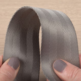 Gray Polyester Seat Belt Webbing