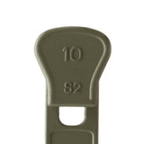Lenzip® #10 Army Green Style B Single Locking Metal Zipper Pull (Molded Tooth Chain)