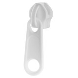 Lenzip® #5 White Style C Single Non-Locking Delrin® Zipper Pull (Coil Chain)